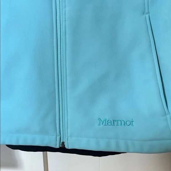 Marmot Women's Light and Dark Blue Ski Jacket - Picture 7 of 7